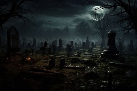 Horror cemetery night outdoors horror. | Premium Photo - rawpixel