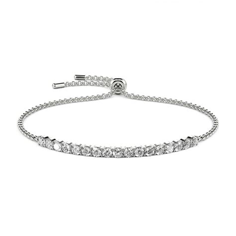 Jeulia Rundschliff Sterling Silber Bolo Armband Jeuliade