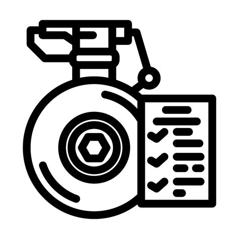 Landing Gear Check Aircraft Line Icon Vector Illustration