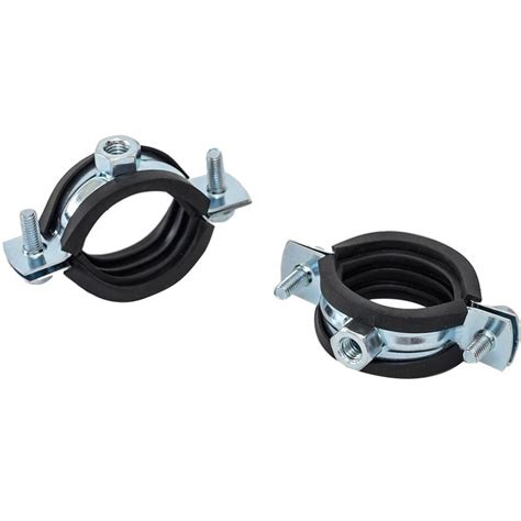 Pipe Clamp Lined Rubber Pipe Clamps With Epdm Rubber With M Nut Zinc