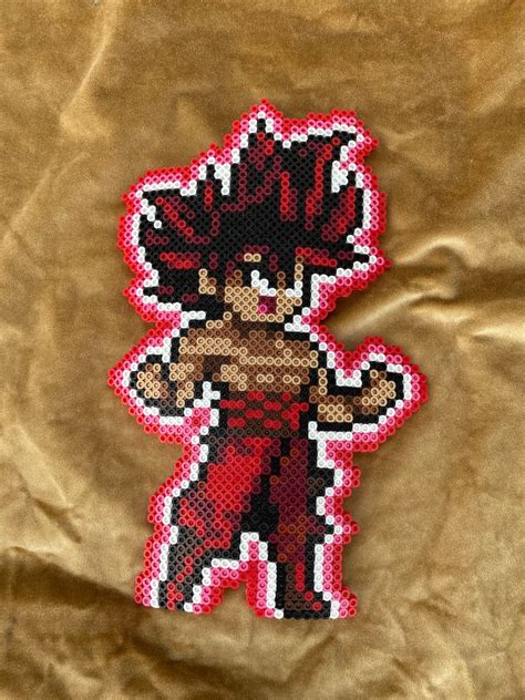 Goku Perler Bead Art Dragon Ball Z Perler Bead Inspired By Goku Etsy