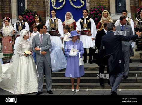 Le prince héritier exilé Pavlos de Grèce après son mariage avec la