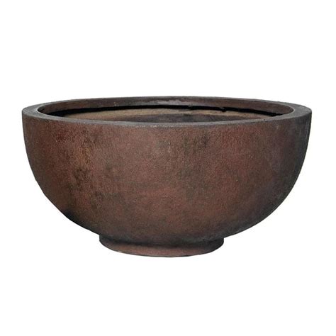 M Collections Low Bowl Clayfibre Pot Texas Large Mitre