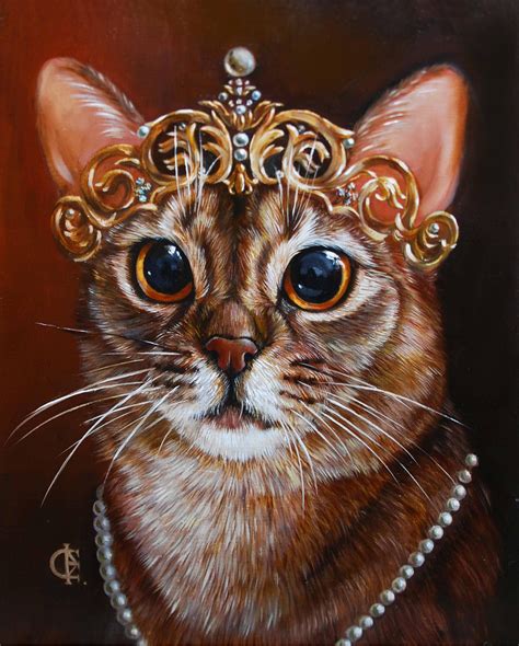 Queen Cat. Printable Poster. Cat Wall Art | Etsy