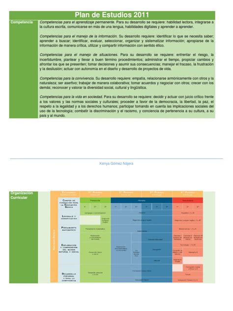 Plan De Estudios 2011 Pdf Educación Primaria Science