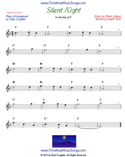 Silent Night for flute - free sheet music