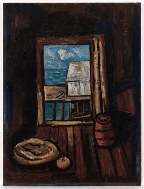 Marsden Hartley Jetty Seen Through A Window 1936 SFMOMA