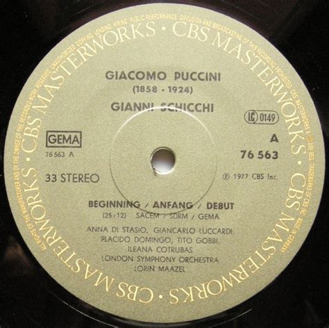 Gianni Schicchi By Giacomo Puccini Tito Gobbi Ileana Cotrubas