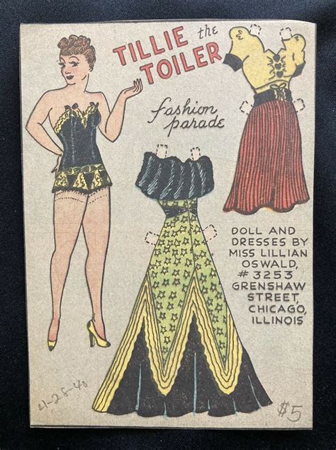 Tillie The Toiler Sunday Funnies Paper Doll 1940 Uncut Newspaper