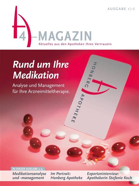 4 MAGAZIN Rund um Ihre Medikation Analyse und Management für Ihre