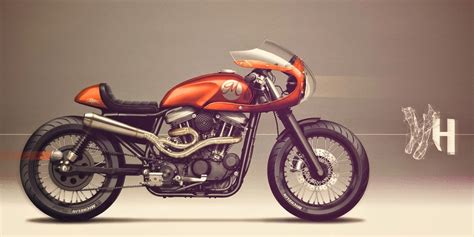 Racing Caf Caf Racer Concepts Harley Sportster Motone By