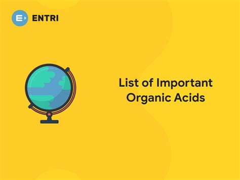 List of Important Organic Acids - Entri Blog