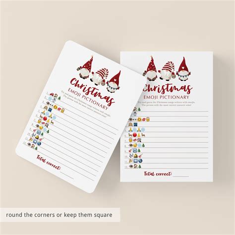 Emoji Pictionary Christmas Carol Game Printable Christmas - Etsy