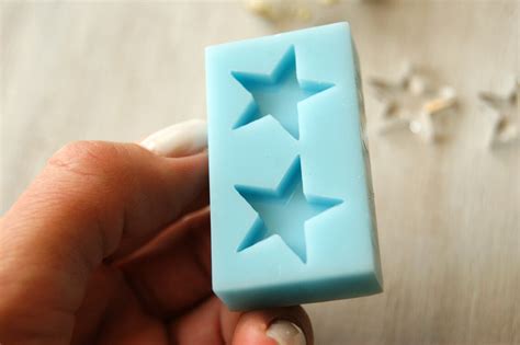 Molde De Silicona Estrella Piezas Mm Etsy