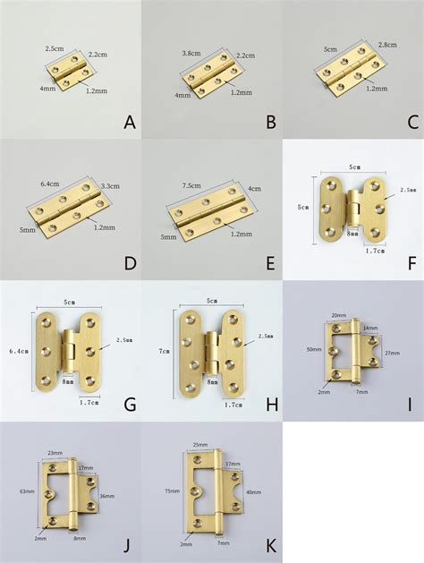 Mini Brass Hinges Brushed Brass Cabinet Drawer Hinges Brass - Etsy