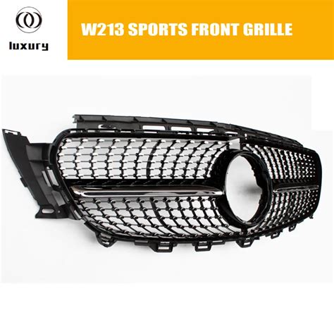 W Abs Diamond Style Front Bumper Mesh Grille Grill For Benz W E