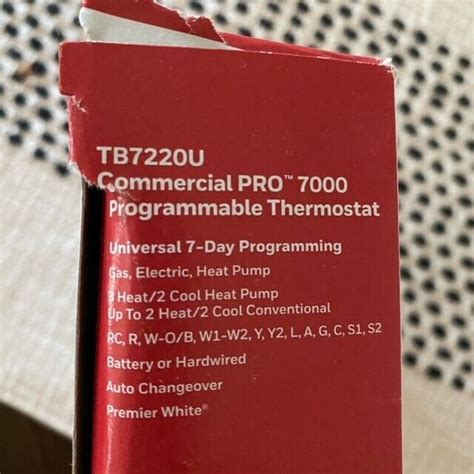 Honeywell Tb7220u1012 Commercialpro Large Screen Programmable Thermostat Ebay