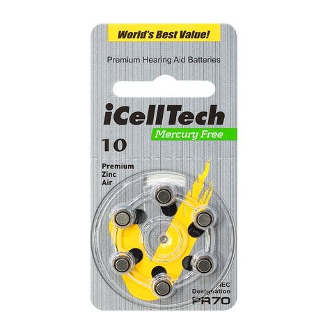 Size 10 Hearing Aid Batteries, P10, ZA10 | Cochlearbatteries