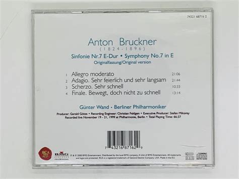 Cd Gunter Wand Bruckner Sinfonie Nr Berliner Philharmoniker