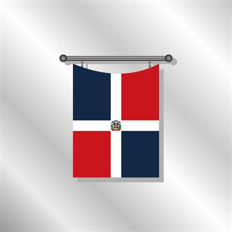 Illustration of Dominican Republic flag Template 13346408 Vector Art at ...