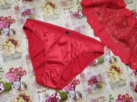 Red Satin Panties Silky Panty Bikini Valentine S Day T For Woman Erotic Lingerie Etsy