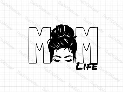 Messy Bun Mom Life Svg Funny Mom Svg Nutrition Fact Sheet Etsy