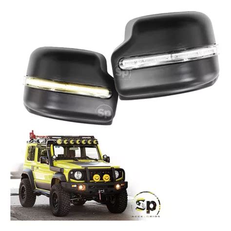 Cubiertas Cubre Espejo Con Led Suzuki Jimny 2021 Negro Drl