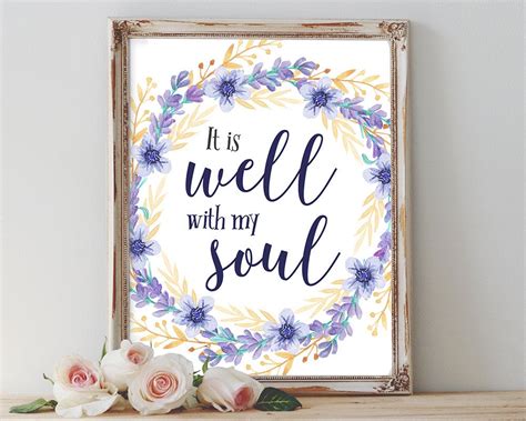 Well With My Soul Bible Verse Print It Is Well Bible Verse Scripture