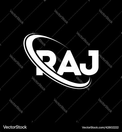 Raj Logo Letter Design Royalty Free Vector Image