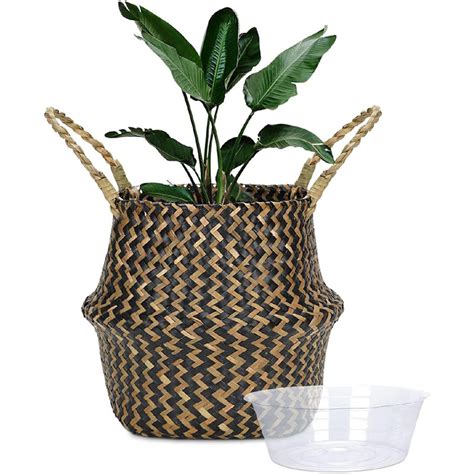 Bayou Breeze Seagrass Plant Basket With Waterproof Plastic Liner