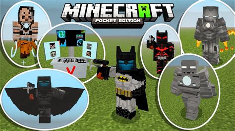 BATMAN VS IRONMAN ADDON MOD IN MINECRAFT BEDROCK POCKET EDITION 1 19