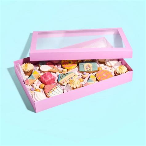 Cake Craft Company Lilac Deluxe Treat Boxes With Window Boards