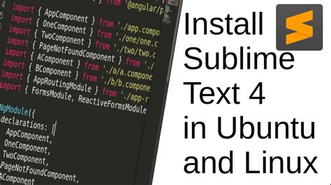 How To Install Sublime Text 4 In Ubuntu And Linux Sublime Text 4 Tar