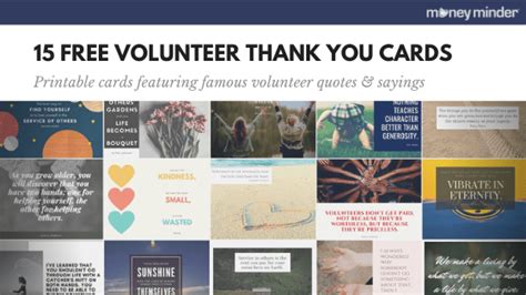 15 Printable, Free Volunteer Thank You Cards Featuring Volunteer ...