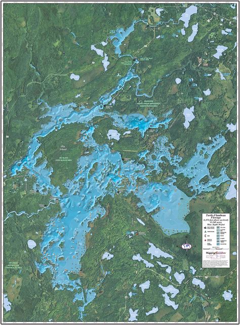 Turtle-Flambeau Flowage Enhanced Wall Map