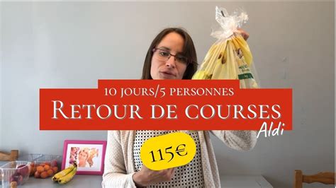 Retour De Courses Pour Jours Personnes Aldi Youtube