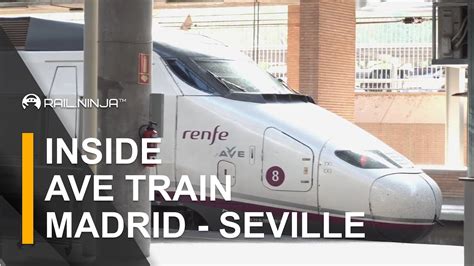 Inside Of A High Speed AVE Train From Madrid To Seville Spanish