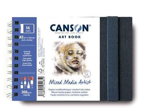 Bloc Canson Art Book técnicas mixtas de tapa dura 56 págs 300gr