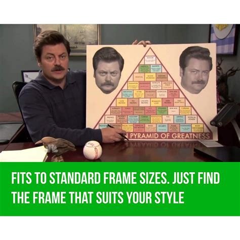 Ron Swanson S Pyramid Of Greatness Poster 16 X Etsy