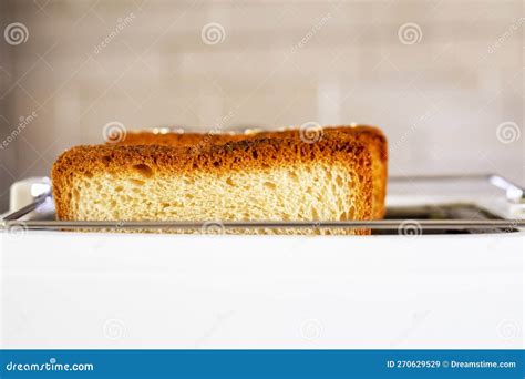 Toasted Slice Of White Bread Royalty Free Stock Photography