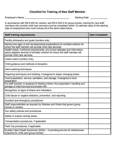 Onboarding Checklist 18D