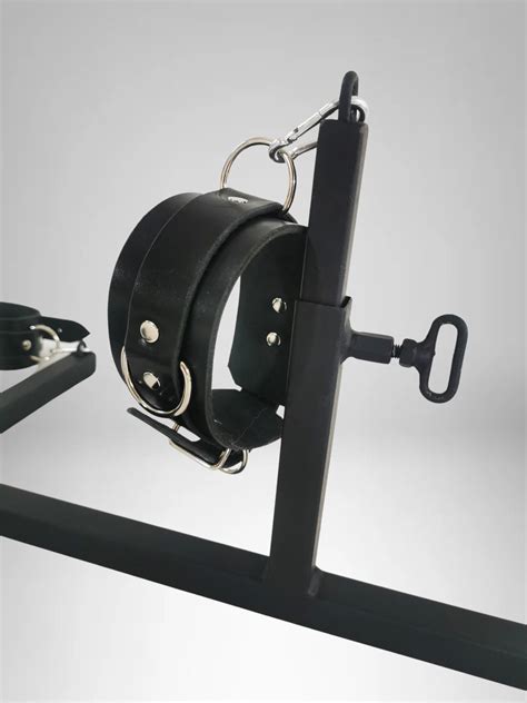 Black Metal Frame For Restraints Stockade Adjustable BDSM Fetish Sex