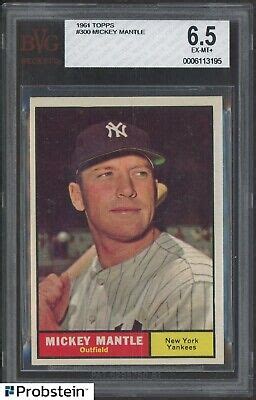 Topps Mickey Mantle New York Yankees Hof Bvg Looks