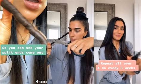 Woman Reveals How To Trim Split Ends In Three Simple Steps