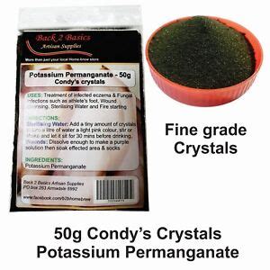 50g Condy's crystals - Potassium Permanganate - fungal - wound - water ...