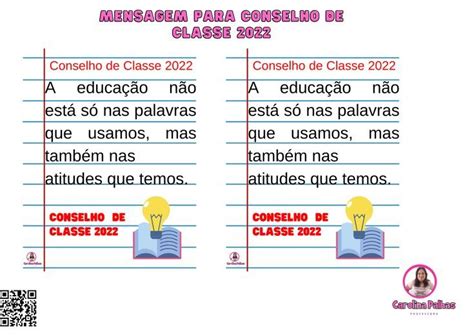 Mensagem Para Conselho De Classe Classe Escolar Professores Mensagem