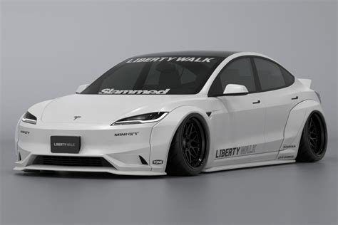 Liberty Walk Unveils Wildly Customized Tesla Model 3 Topabyte