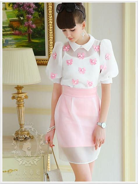 Dabuwawa Bow Accent Blouse YesStyle Pretty Blouses Sweet Dress