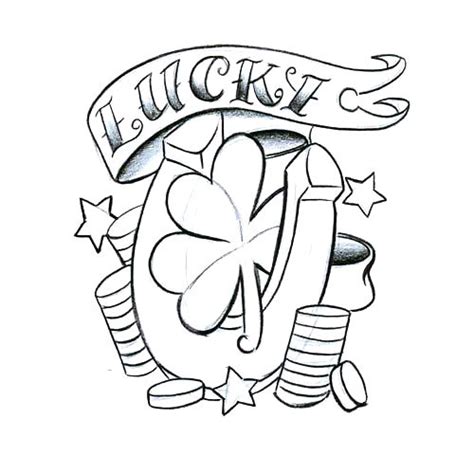 Lucky Clover Tattoo Design