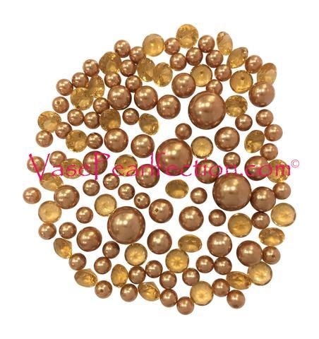 Clearance Floating Gold Pearls Matching Gem Accents Jumbo